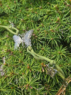 Butterfly suede bracelet